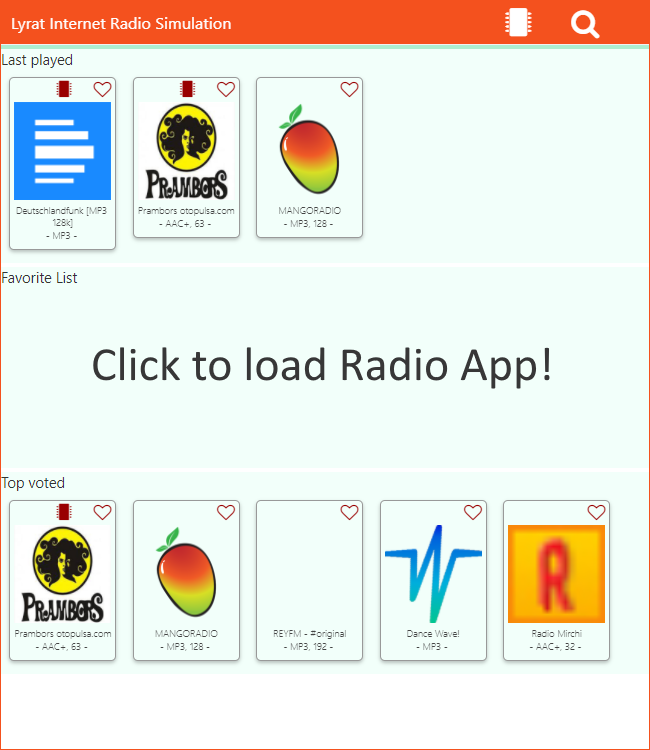 lyrat internet radio android web app